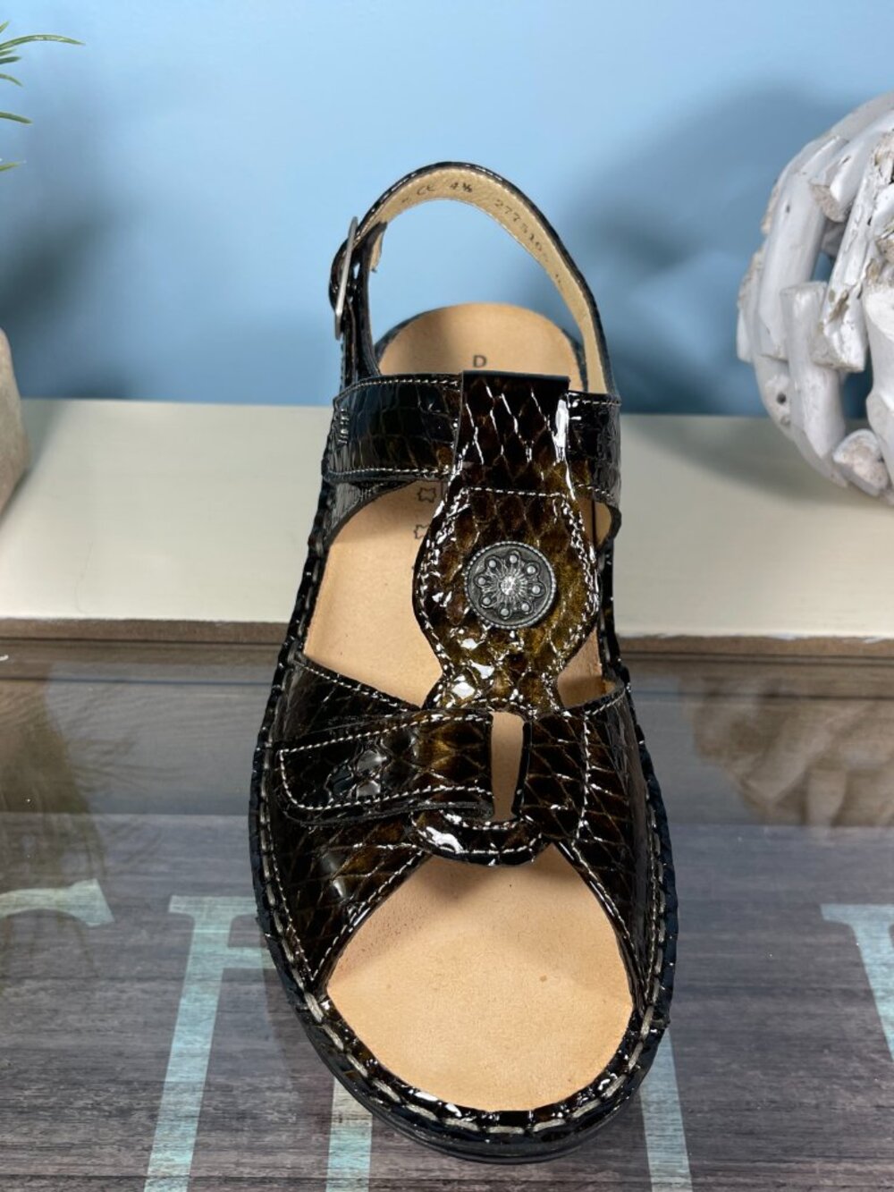 Finn Comfort Adana Sandal Chiclack Cigar Brown Leather UK 4.5 US 7 W NIB